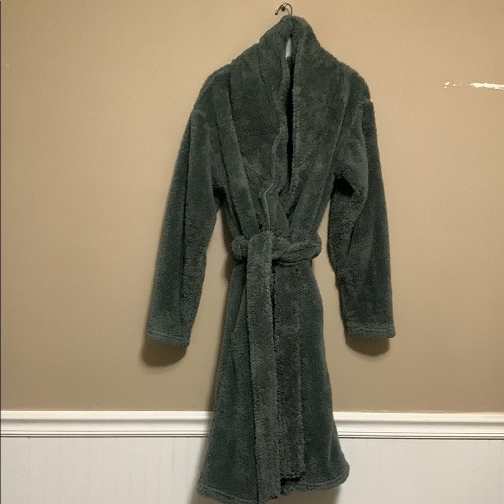 Modernist X Gravity Weighted Plush Fleece Robe Medium Grey Unisex NEW 40” Chest